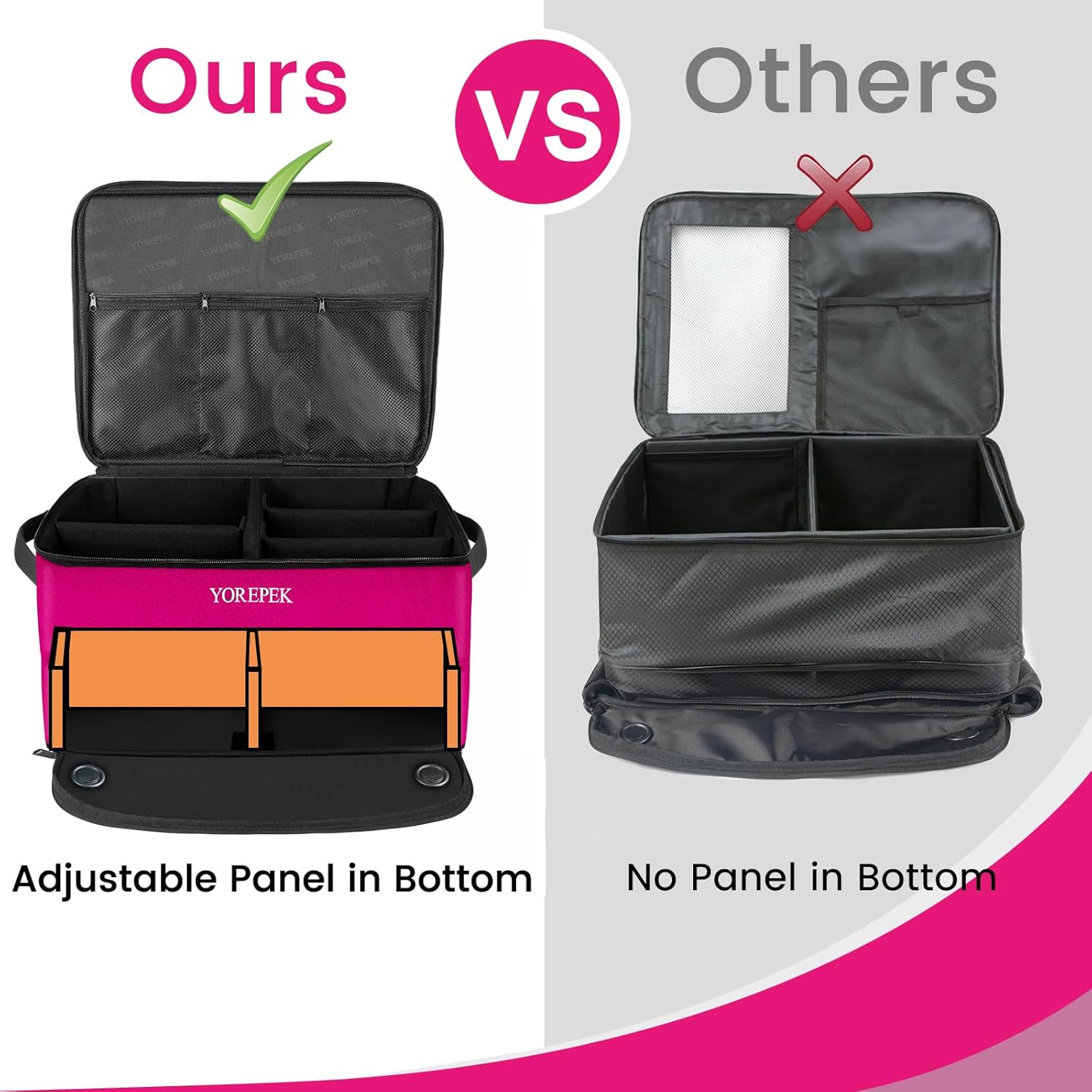 YOREPEK 2 Layer Golf Trunk Organizer, Waterproof Car Golf Locker with Separate Ventilated Compartment for 2 Pair Shoes, Golf Trunk Storage for Balls, Tees, Clothes, Gloves, Accessories, Golf Gifts