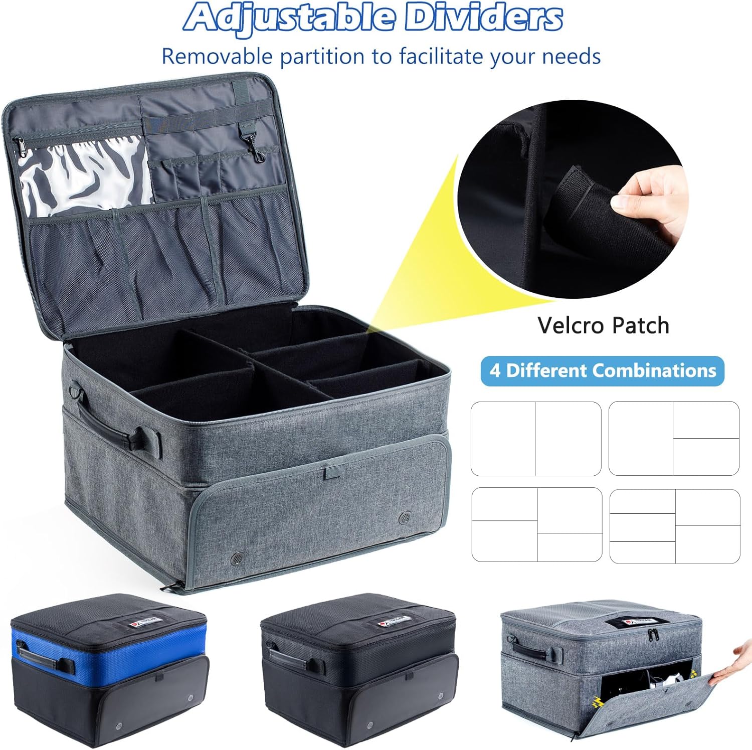 VIGEGARI Upgraded Golf Trunk Organizer Storage with Separate Compartment for 2 Pair Shoes Up to US Mens 16, Golf Car Locker Organizer for Golf Balls, Golf Gloves, Golf Accesories for Men, Golf Gifts