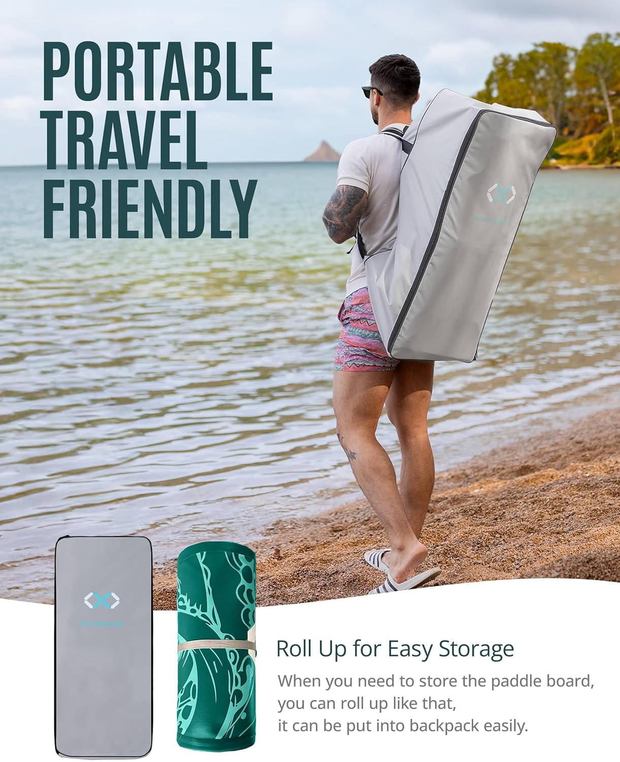 ZLX Super Wide 11'6 x 35 Inflatable Stand Up Paddle Board with Hand Pump for Adults & Youth - Super Stable Fins Design, Non-Slip Deck, Adjustable Paddle, Safety Leash, and Carry Bag