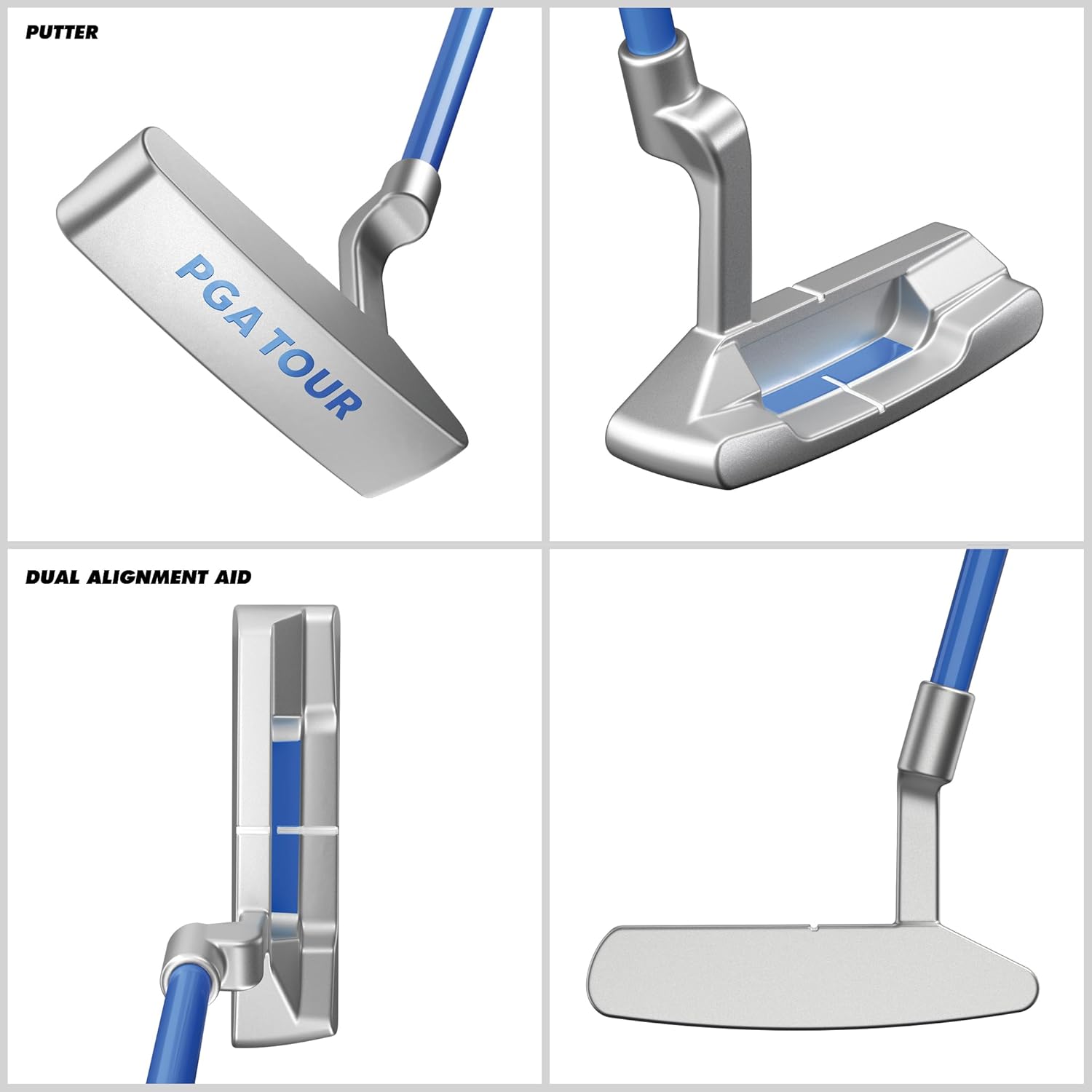 PGA Tour G1 Series Blue Kids Golf Club Set | Right and Left Handed Options | Golf Clubs and Sets for Height 4'8-5'2 | Complete Golf Club Sets w/a Golf Driver, Putter & Golf Bag