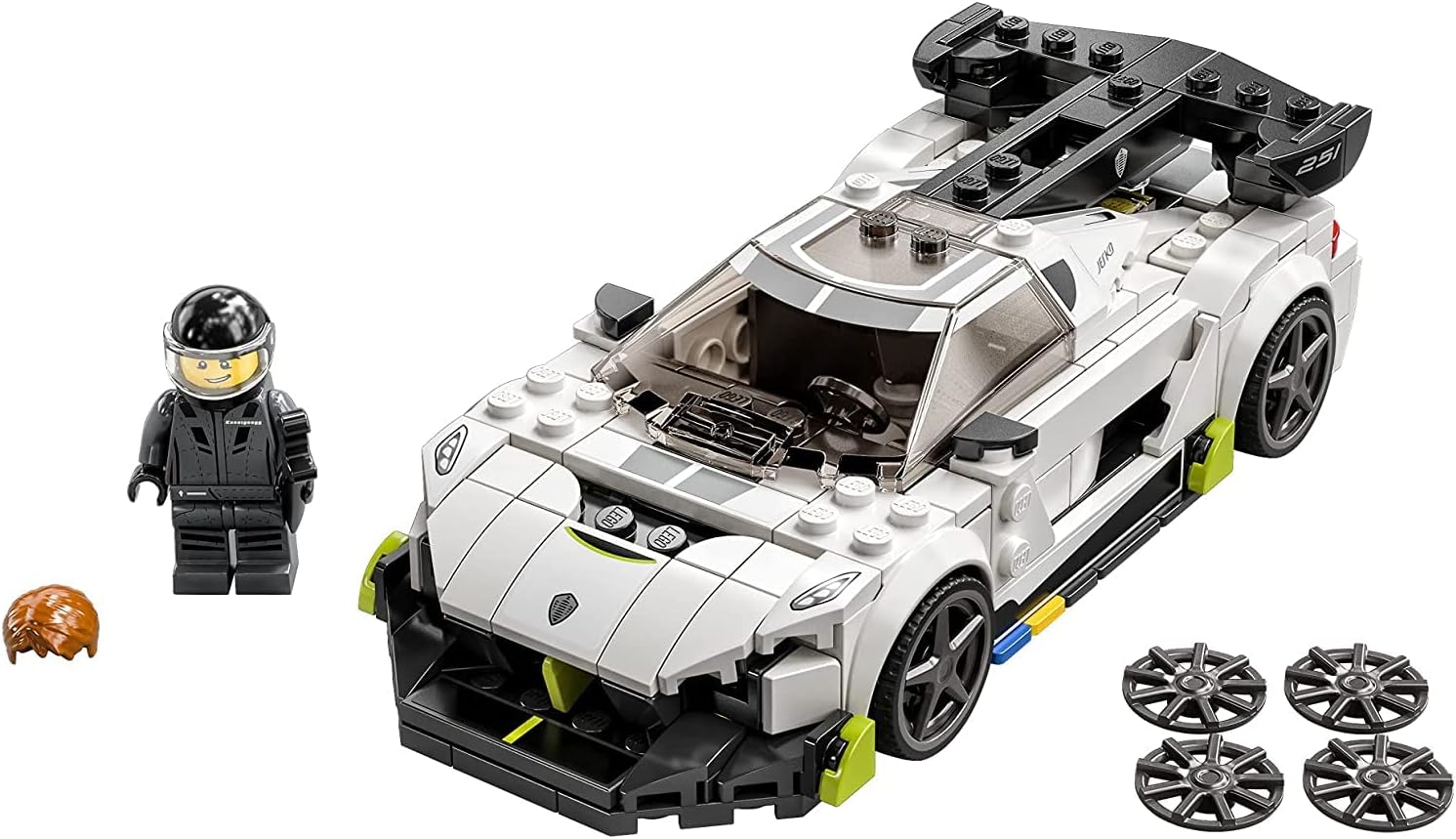 LEGO Speed Champions Koenigsegg Jesko 76900 Racing Sports Car Toy with Driver Minifigure, Racer Model Set for Kids