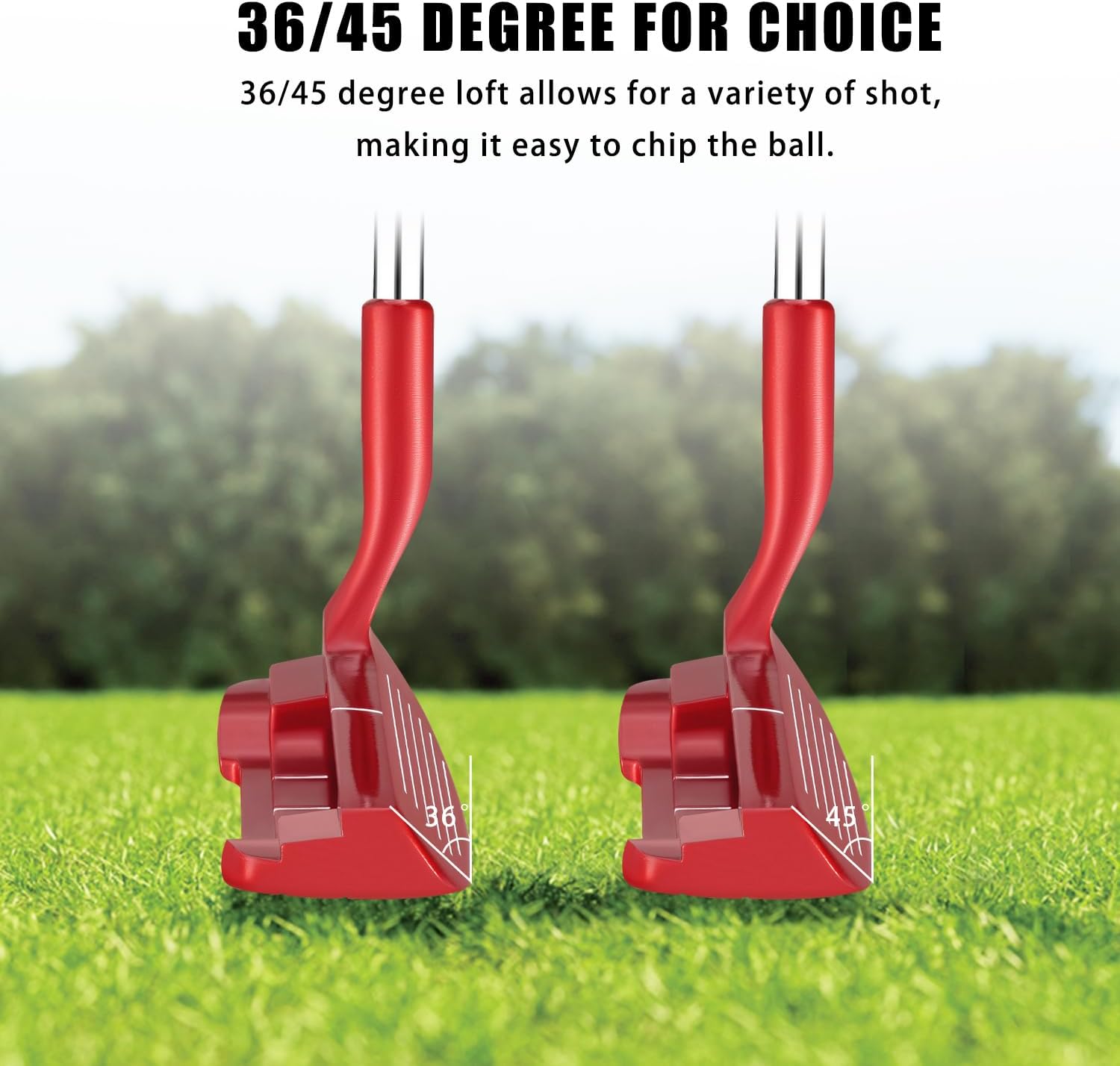 MAZEL Chipper Club Pitching Wedge for Men & Women,36/45 Degree - Save Stroke from Short Game,Right Hand