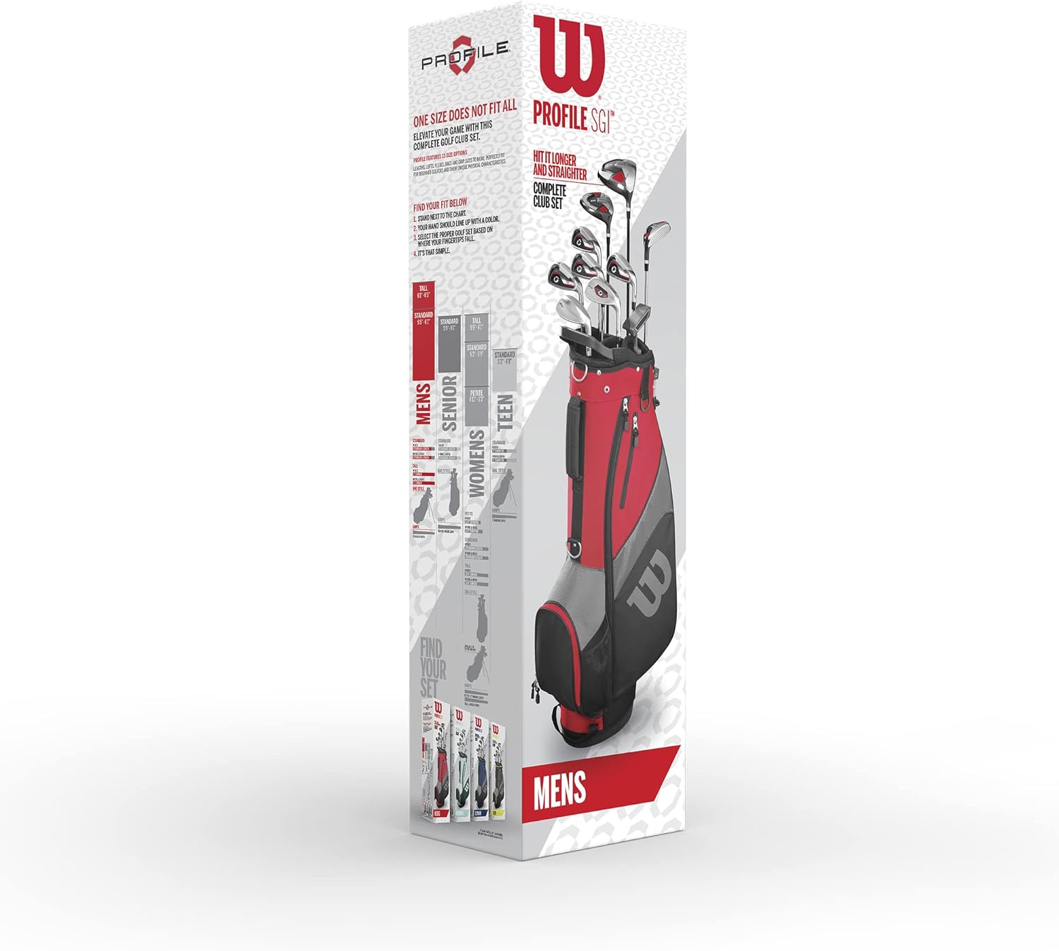 WILSON Men's Profile SGI Complete Golf Club Package Set - Men's and Senior