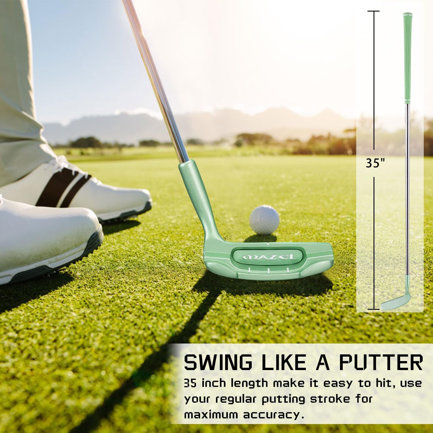 MAZEL Chipper Club Pitching Wedge for Men & Women,36/45 Degree - Save Stroke from Short Game,Right Hand