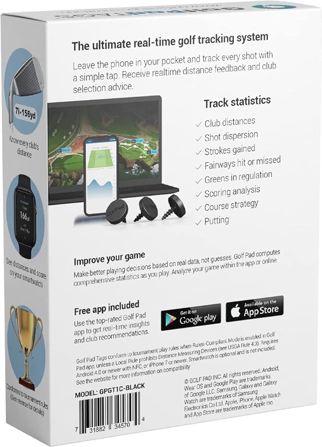 Golf Pad TAGS Automatic Swing Trainer System for Android and iPhone