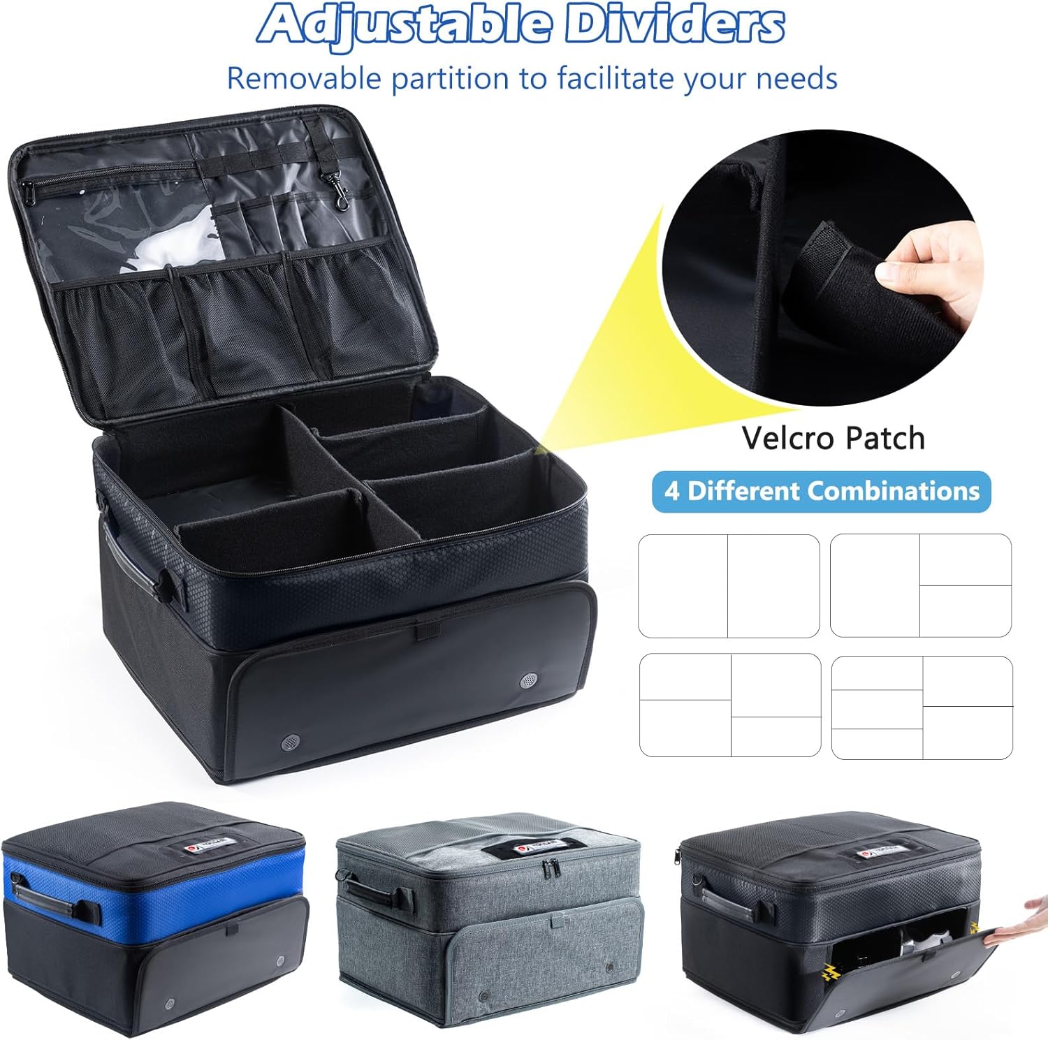 VIGEGARI Upgraded Golf Trunk Organizer Storage with Separate Compartment for 2 Pair Shoes Up to US Mens 16, Golf Car Locker Organizer for Golf Balls, Golf Gloves, Golf Accesories for Men, Golf Gifts