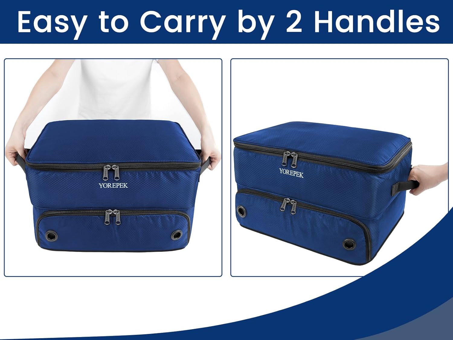 YOREPEK 2 Layer Golf Trunk Organizer, Waterproof Car Golf Locker with Separate Ventilated Compartment for 2 Pair Shoes, Golf Trunk Storage for Balls, Tees, Clothes, Gloves, Accessories, Golf Gifts