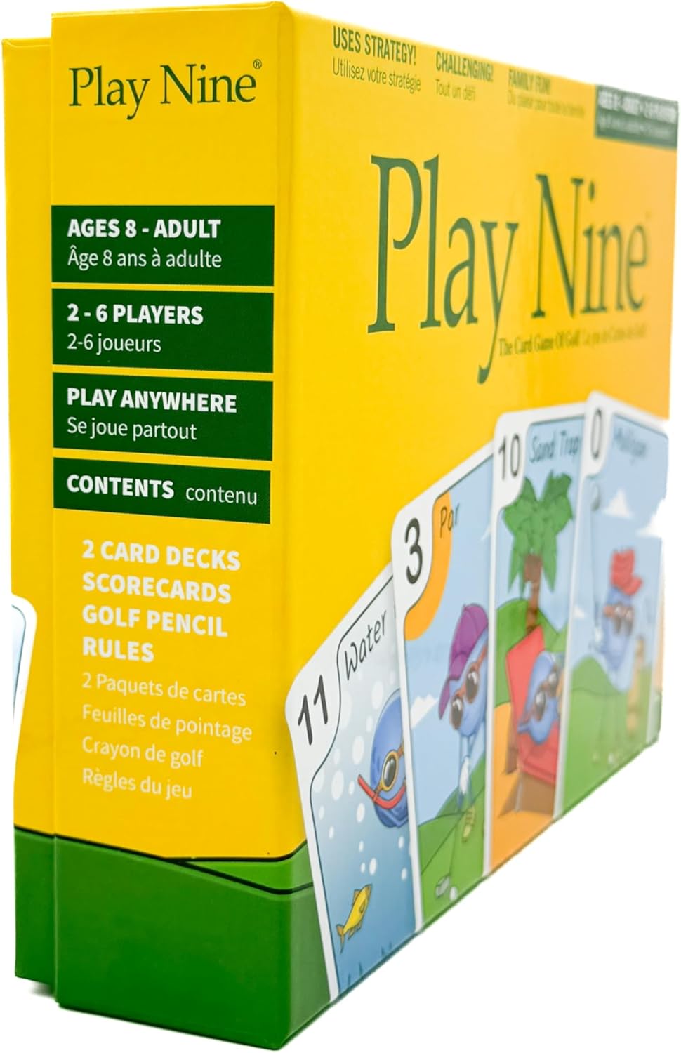 PLAY NINE - The Card Game for Families,Best Strategy Game For Couples, Fun Game Night Kids, Teens and Adults, The Perfect Golf Gift