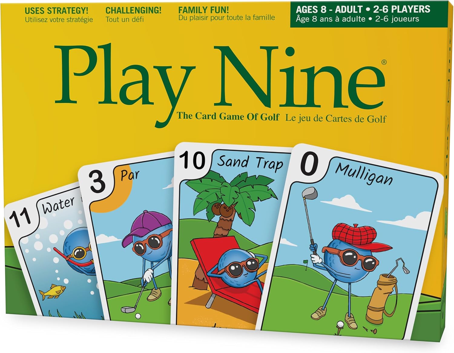 PLAY NINE - The Card Game for Families,Best Strategy Game For Couples, Fun Game Night Kids, Teens and Adults, The Perfect Golf Gift
