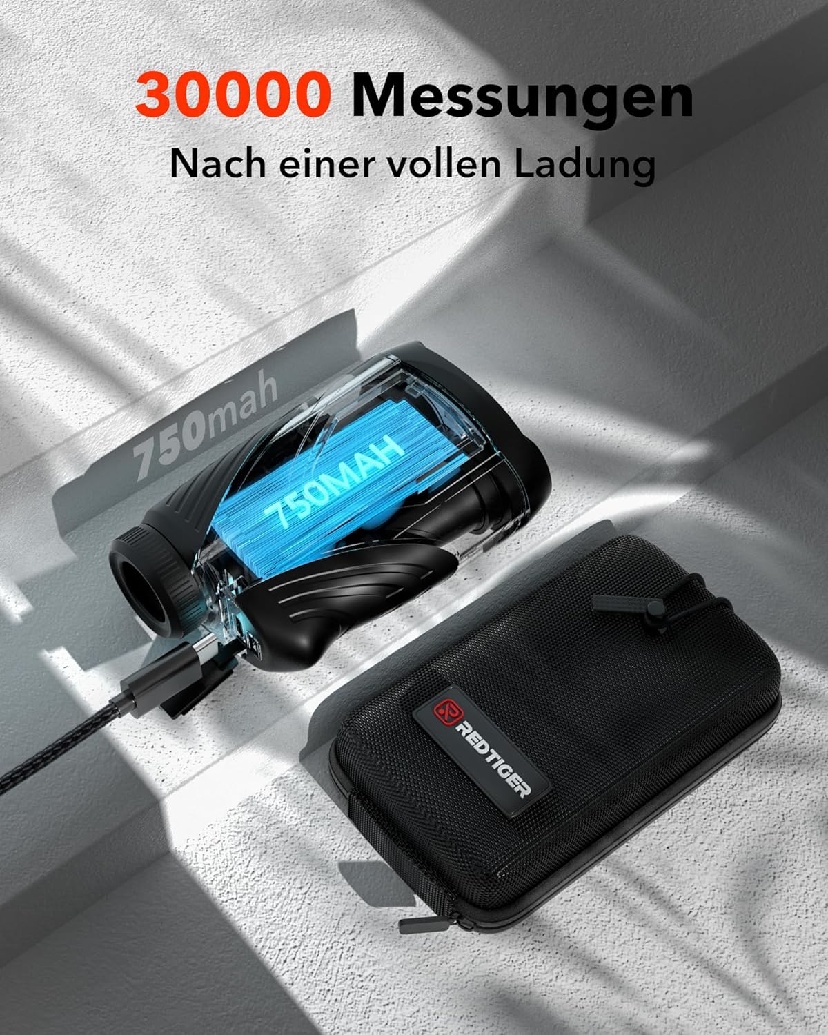 REDTIGER Golf Rangefinder with Slope, 1200 Yards Laser Range Finder Golfing, 7X Magnification, Flag Pole Locking Vibration, Rechargeable Range Finders with Magnet Stripe, GolfVue Series 1