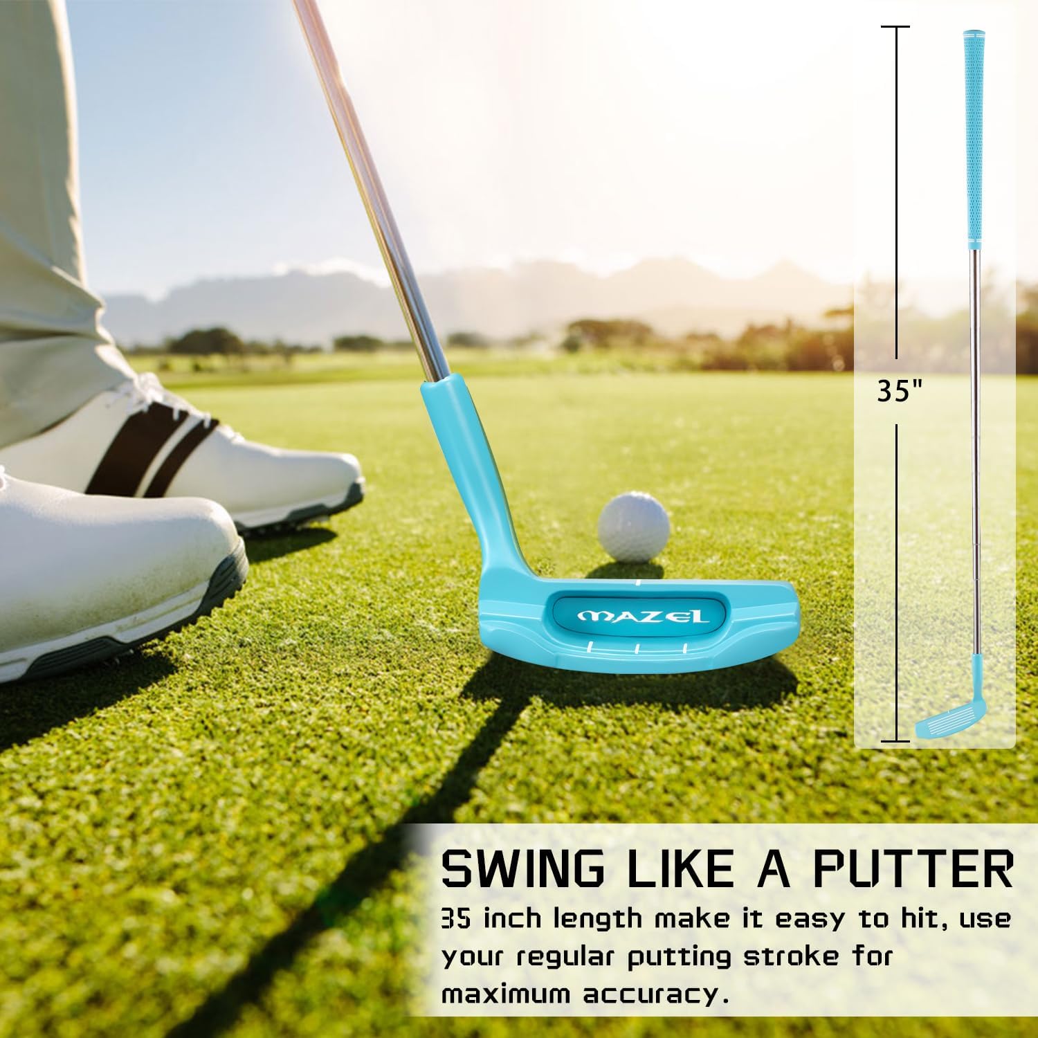 MAZEL Chipper Club Pitching Wedge for Men & Women,36/45 Degree - Save Stroke from Short Game,Right Hand