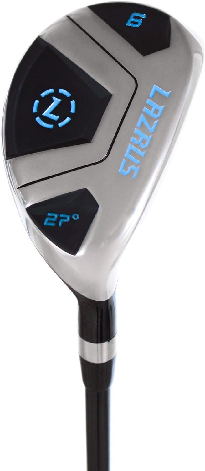LAZRUS GOLF Premium Hybrid Golf Clubs for Men - 2,3,4,5,6,7,8,9,PW Right Hand & Left Hand Single Club, Graphite Shafts, Regular Flex