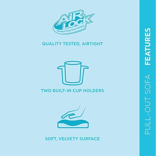 Intex 68575EP Inflatable Corner Sofa: L-Shaped – Indoor Use – 2-in-1 Valve – 880lb Weight Capacity – 101” x 80” x 30”