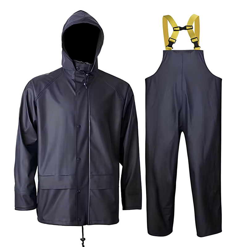 Waterproof Marine Fishery Aquaculture Rain Suit with PU Coat