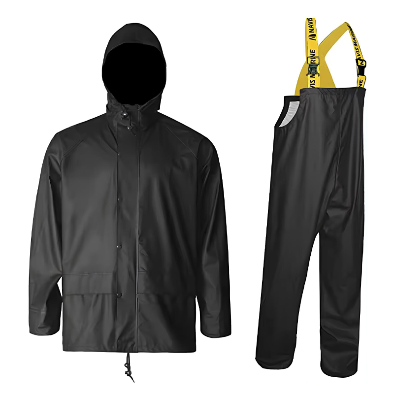 Waterproof Marine Fishery Aquaculture Rain Suit with PU Coat