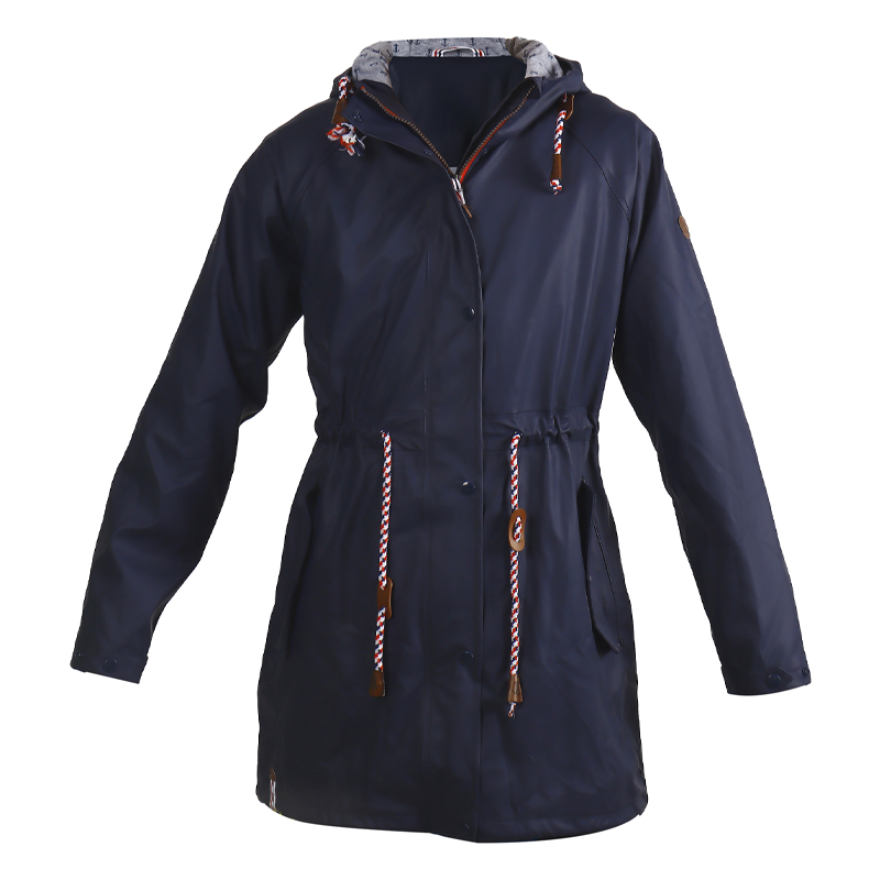 PU Waterproof Hooded Rain Coat Windproof Breathable Hooded  PU Coating Rain Coat Wholesale Waterproof PU Durable