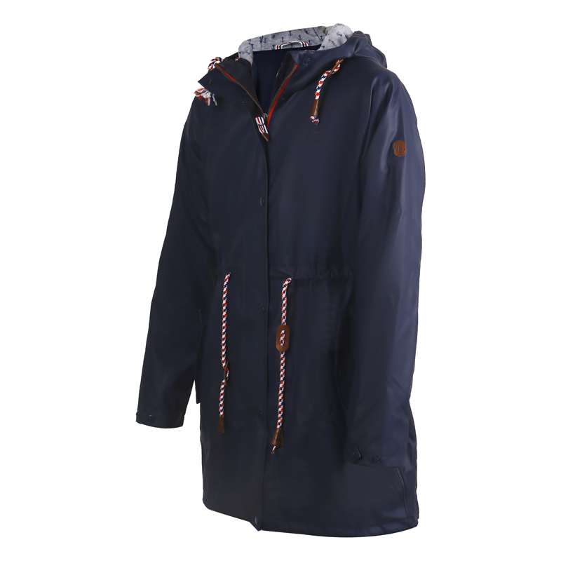 PU Waterproof Hooded Rain Coat Windproof Breathable Hooded  PU Coating Rain Coat Wholesale Waterproof PU Durable