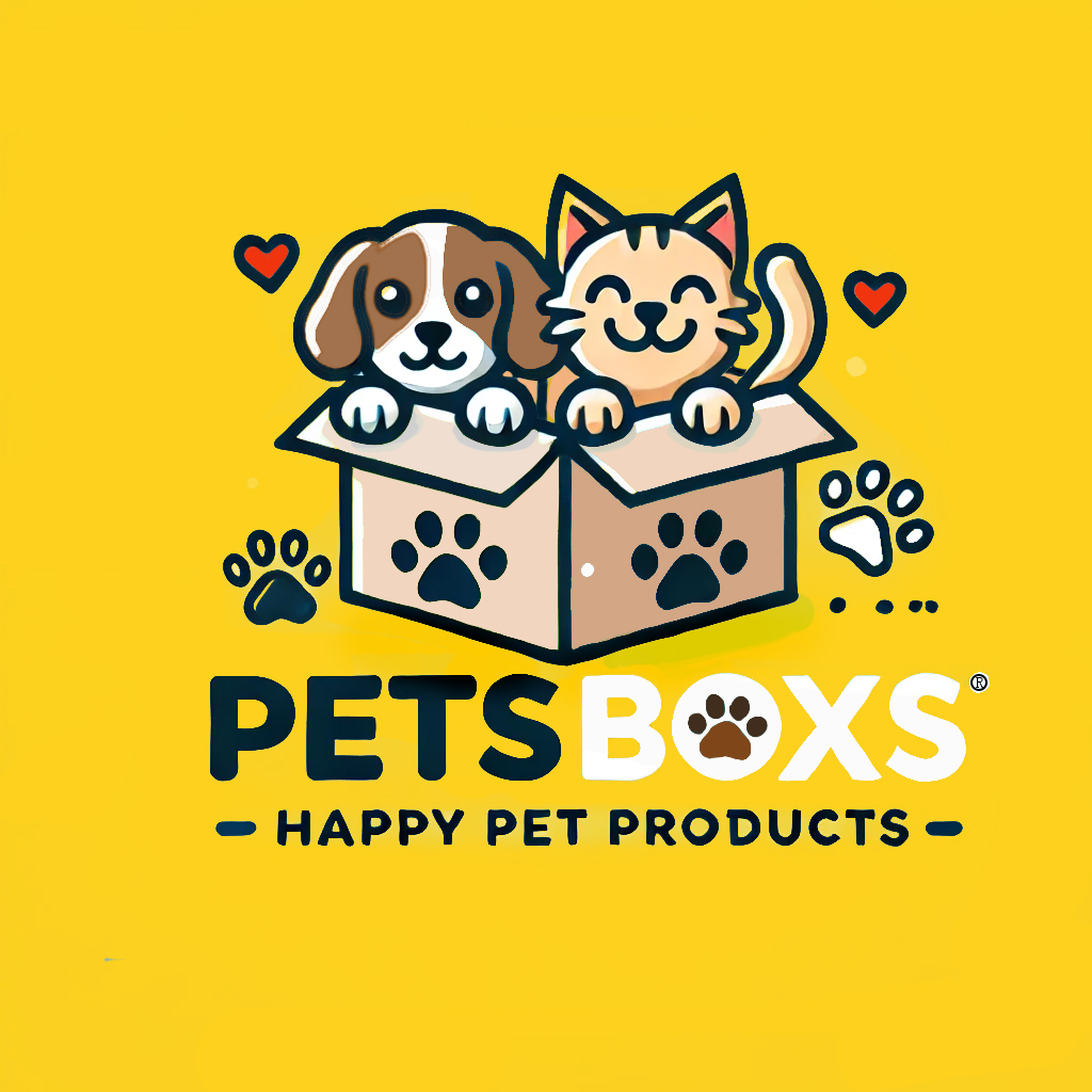 Pets Boxs Logo - A vibrant and playful representation of our brand, specializing in premium pet toys, daily essentials, and accessories for cats and dogs. Discover happiness for your pets with our logo symbolizing trust, quality, and care. Follow us to unleash joy for your furry companions!