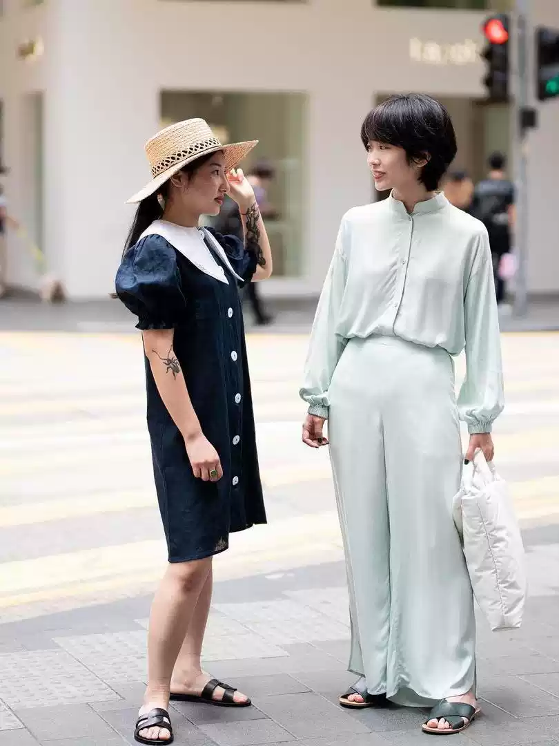 Spring and summer fresh and comfortable single-breasted decorative doll collar detachable short linen dress