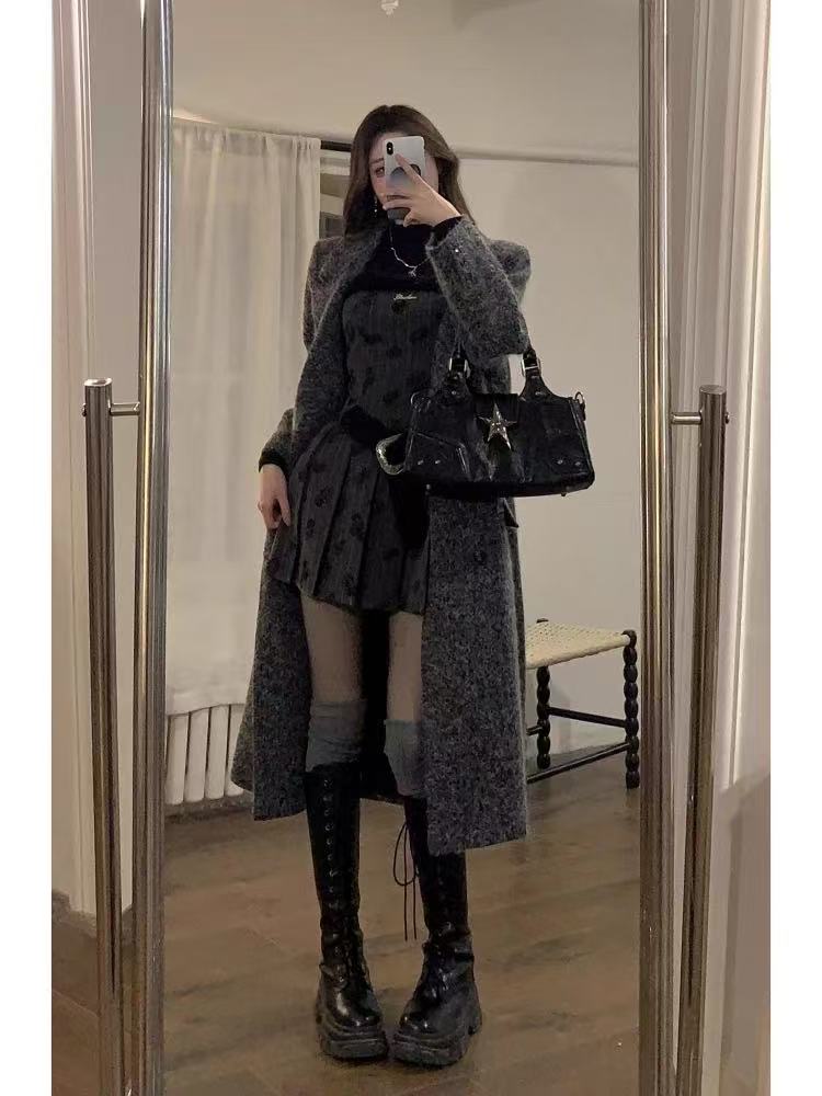 Inner strap dress Women's autumn and winter dress two-piece long dress