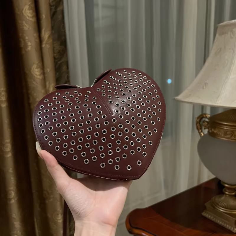 2024 ALAI New Luxury Heart Bag For Sac De Luxe Femme Bags for Women Bolsos De Mujer Mini Cross Bag Calfskin Love Bags A07