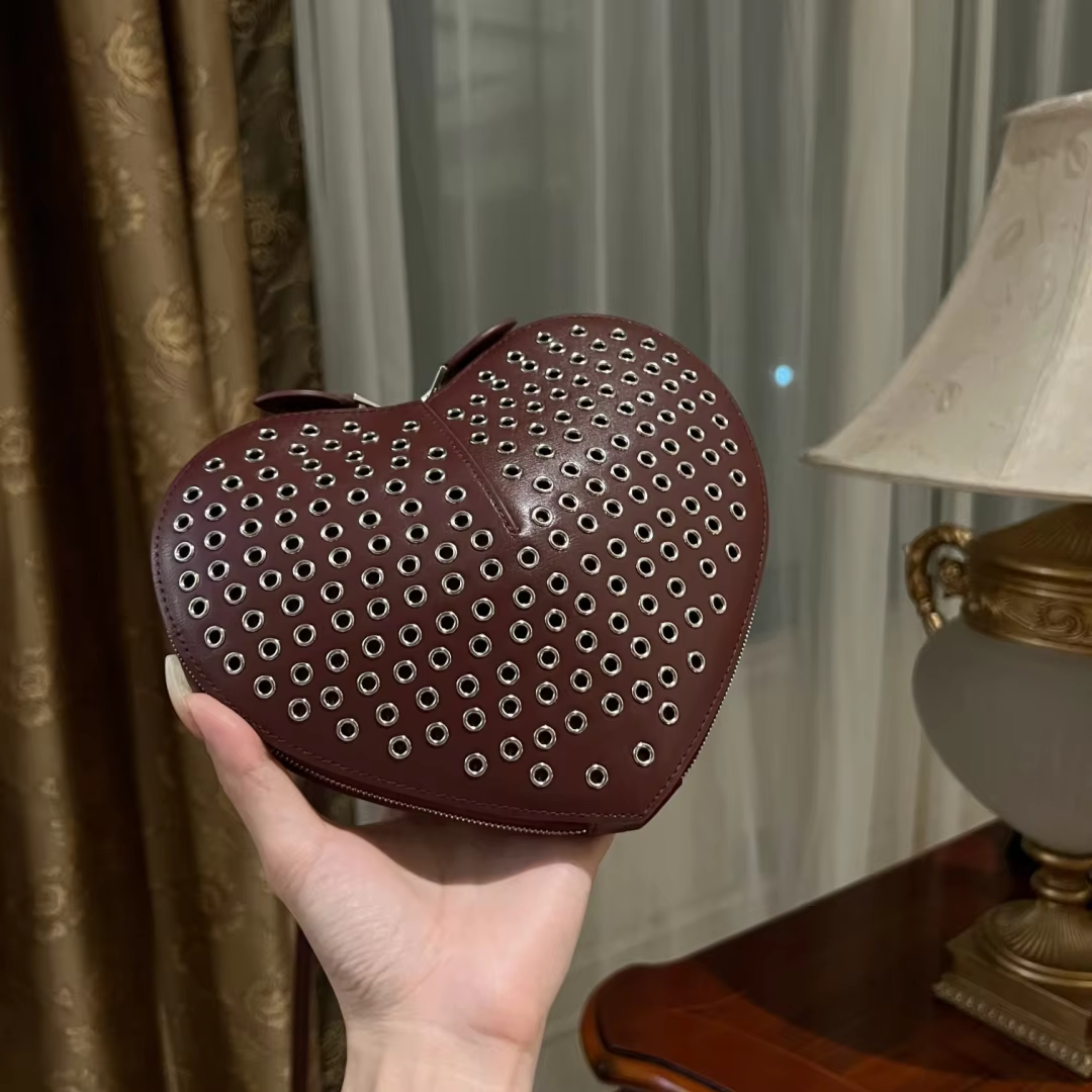 2024 ALAI New Luxury Heart Bag For Sac De Luxe Femme Bags for Women Bolsos De Mujer Mini Cross Bag Calfskin Love Bags A07