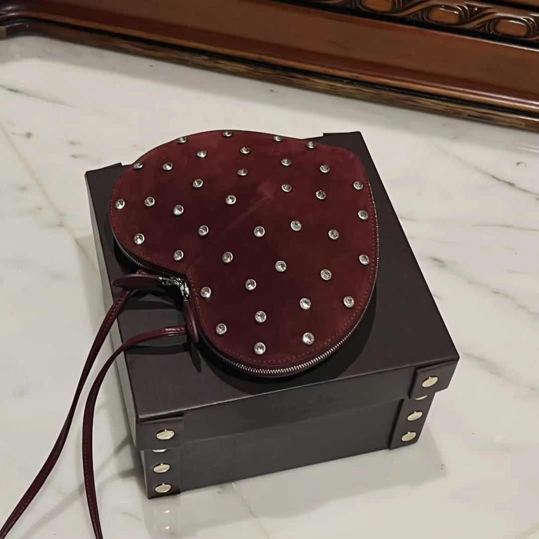 2024 ALAI New Luxury Heart Bag For Sac De Luxe Femme Bags for Women Bolsos De Mujer Mini Cross Bag Calfskin Love Bags A06