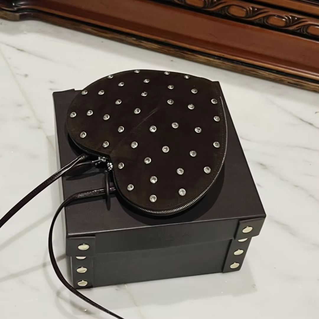 2024 ALAI New Luxury Heart Bag For Sac De Luxe Femme Bags for Women Bolsos De Mujer Mini Cross Bag Calfskin Love Bags A06