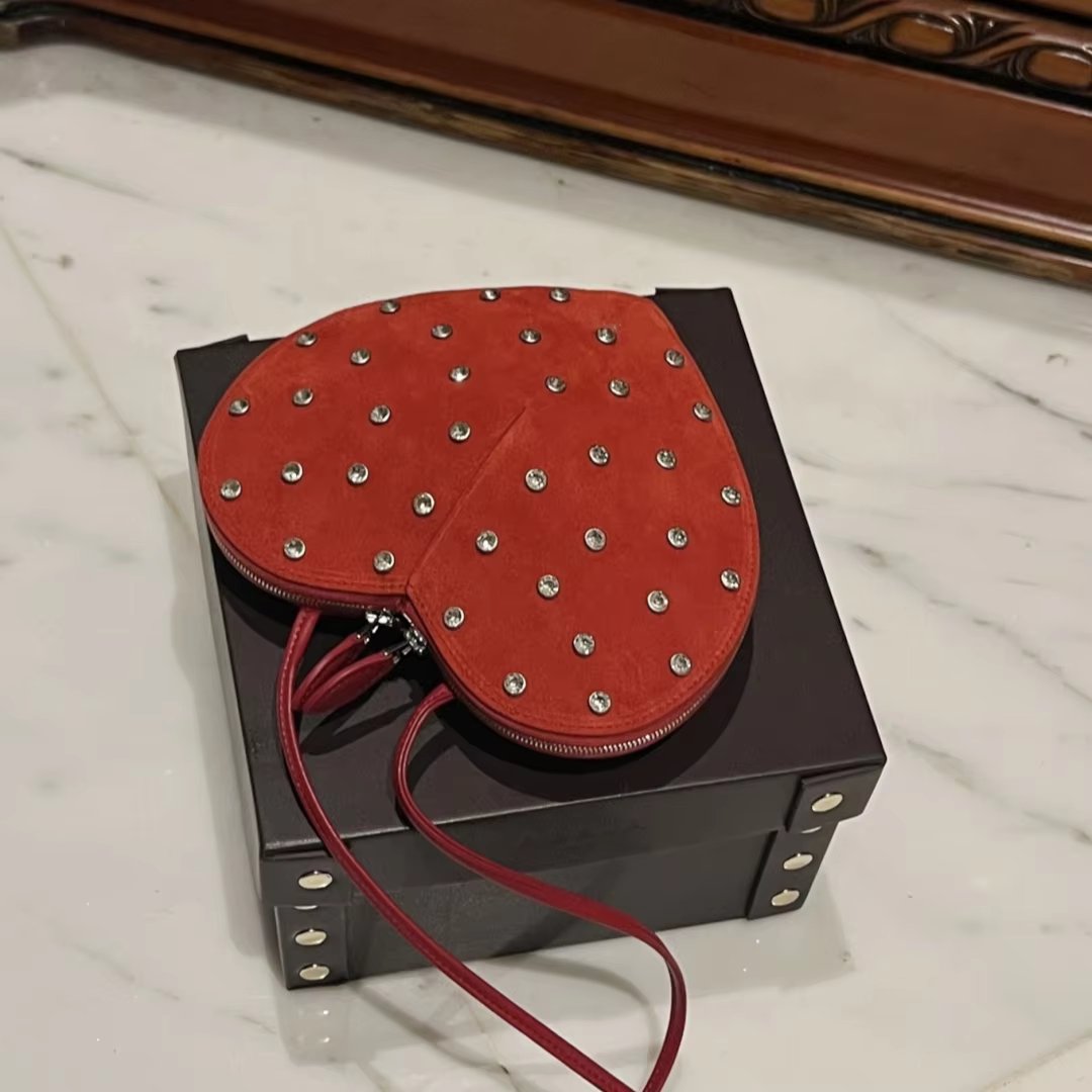 2024 ALAI New Luxury Heart Bag For Sac De Luxe Femme Bags for Women Bolsos De Mujer Mini Cross Bag Calfskin Love Bags A06