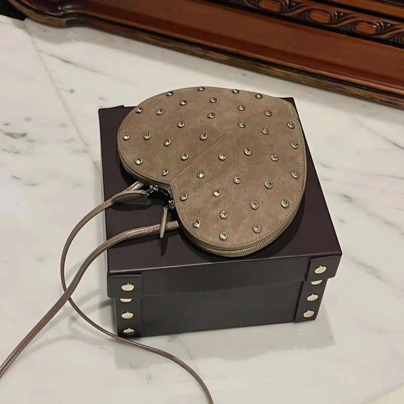 2024 ALAI New Luxury Heart Bag For Sac De Luxe Femme Bags for Women Bolsos De Mujer Mini Cross Bag Calfskin Love Bags A06