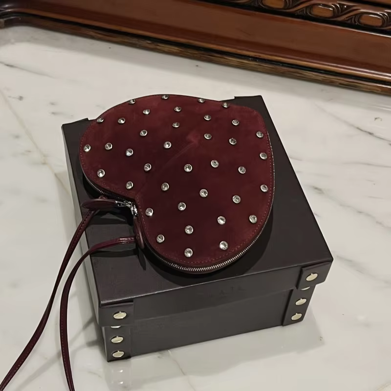 2024 ALAI New Luxury Heart Bag For Sac De Luxe Femme Bags for Women Bolsos De Mujer Mini Cross Bag Calfskin Love Bags A06