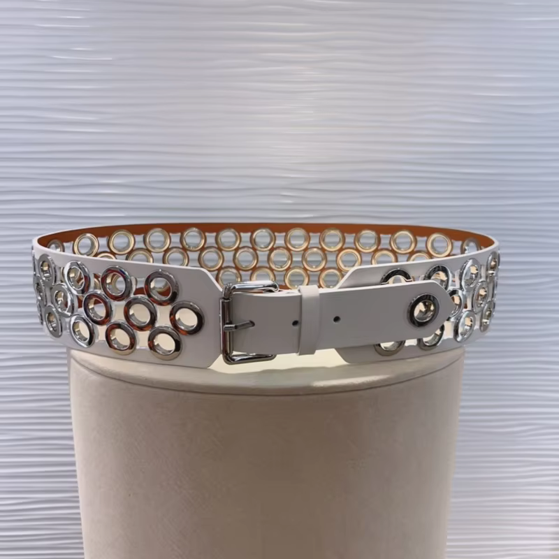 Luxury Wide Version Hollow Leather Cummerbunds Skin Fashion Slim Women Cowhie Waist Looking Italian Designed Milan Showing Alai