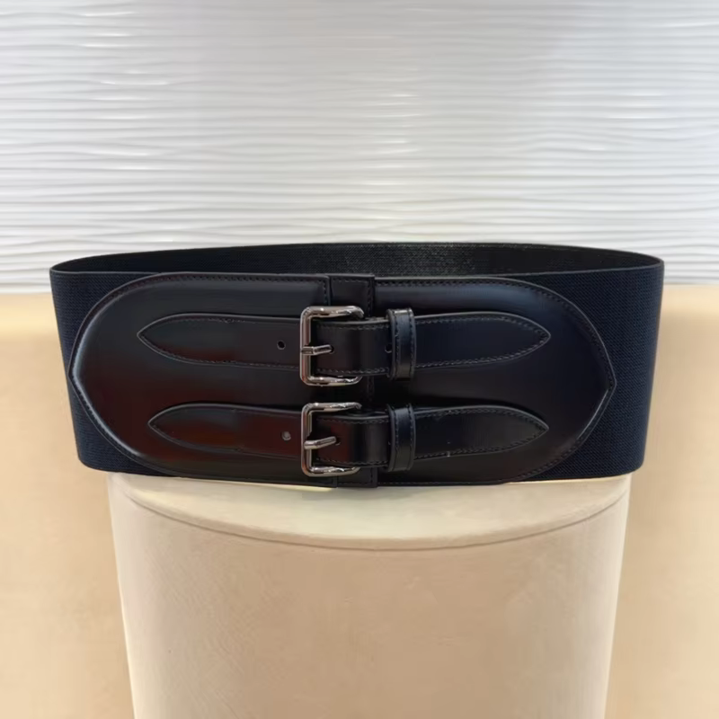 Top Quality ALAI Cummerbunds 10cmWide Female Luxury Pin Buckle Fashion Italian Handmade Elastic Force Accessory Waist Belt