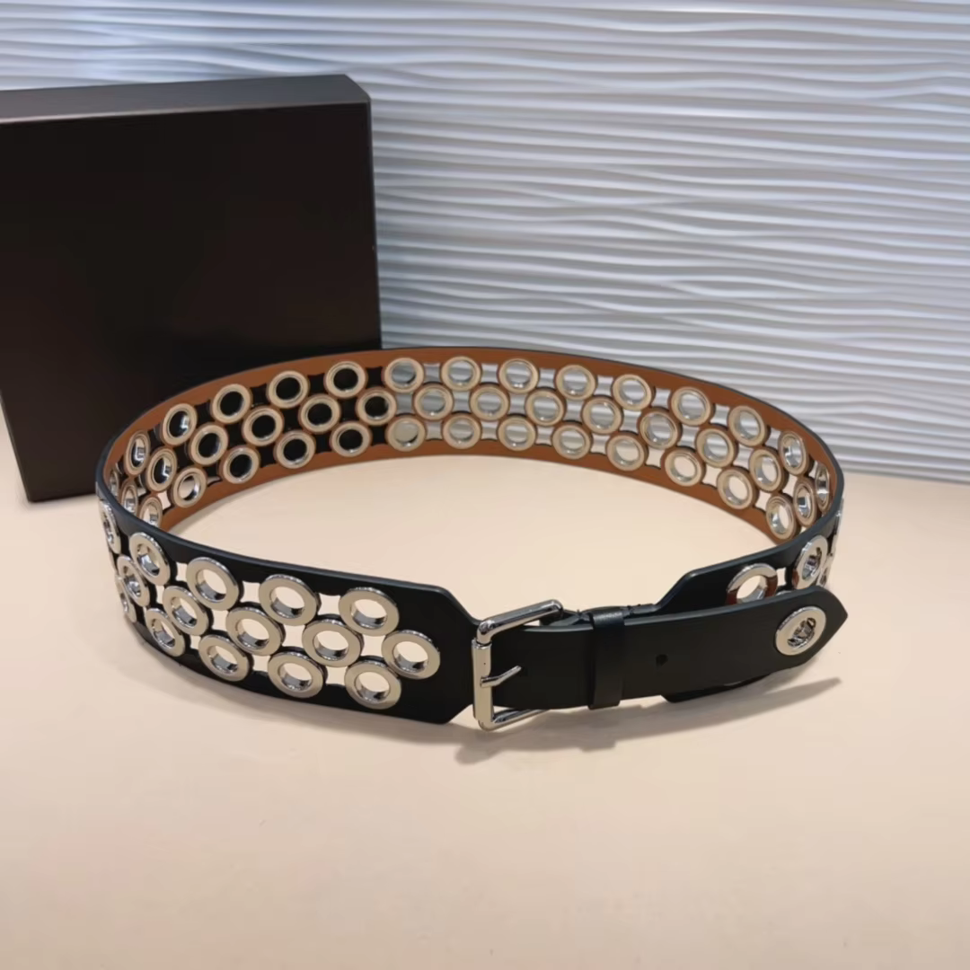 Luxury Wide Version Hollow Leather Cummerbunds Skin Fashion Slim Women Cowhie Waist Looking Italian Designed Milan Showing Alai