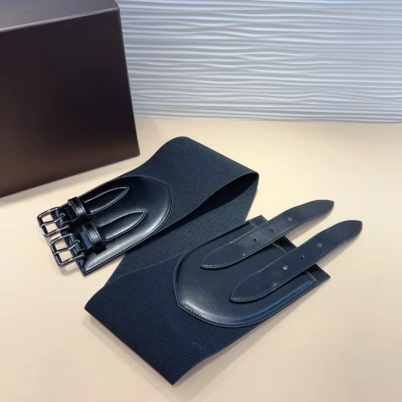 Top Quality ALAI Cummerbunds 10cmWide Female Luxury Pin Buckle Fashion Italian Handmade Elastic Force Accessory Waist Belt