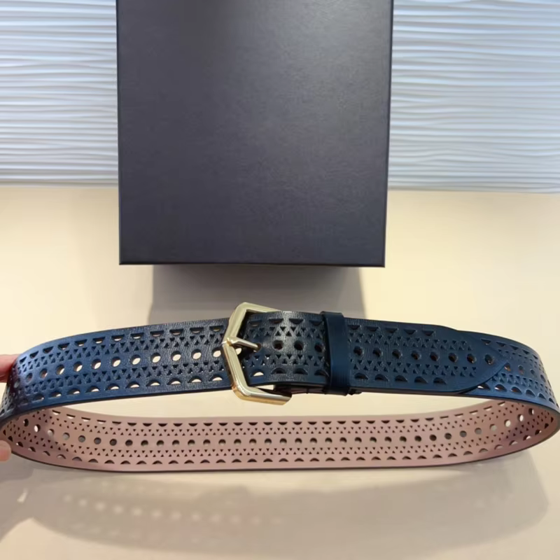 Alai Waist Seal Cowhide Waistband Wide Style For Women Hollow-out Cummerbund Classic Body Shaping Girdle Belts Runway Designer