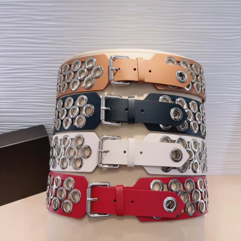 Luxury Wide Version Hollow Leather Cummerbunds Skin Fashion Slim Women Cowhie Waist Looking Italian Designed Milan Showing Alai