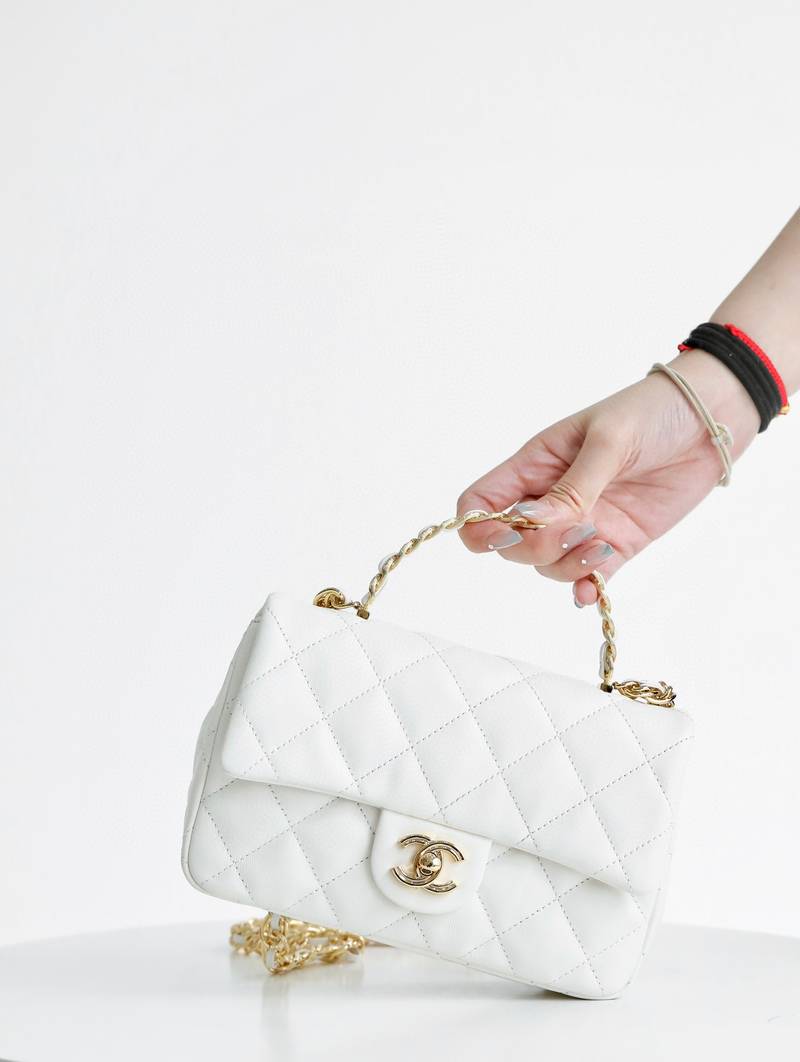 CHANEL 23S Metal Handle Flap Bag