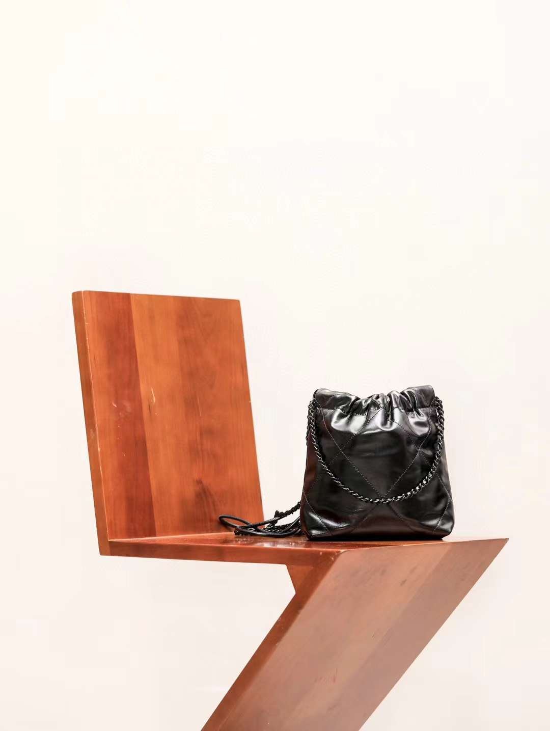 CHANEL 22all black shopping bag