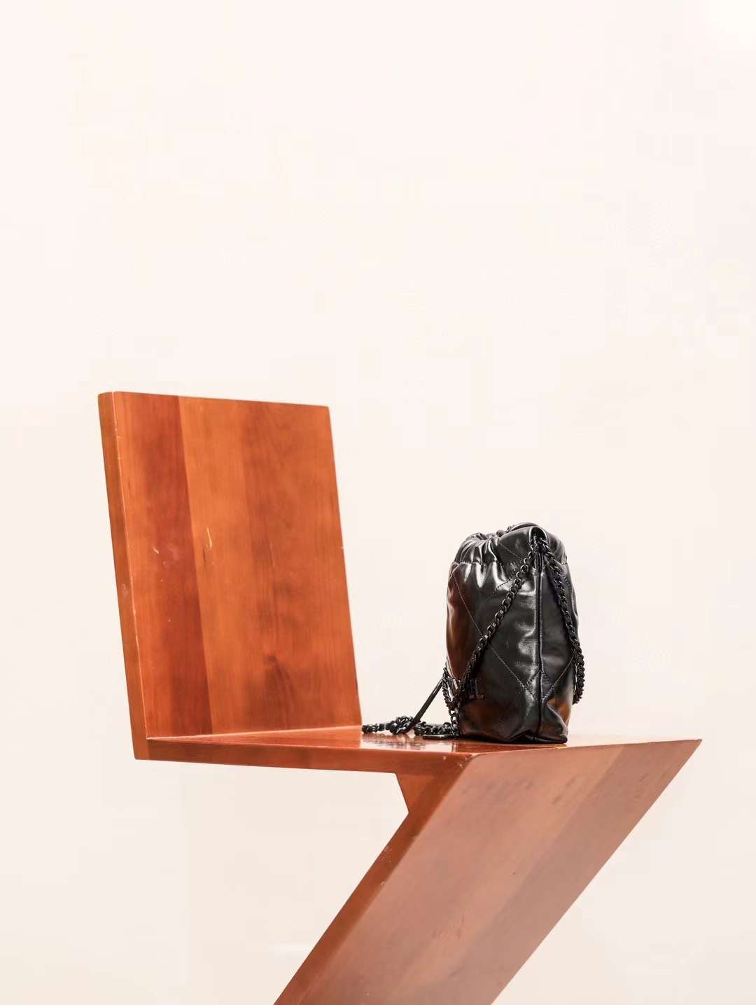 CHANEL 22all black shopping bag