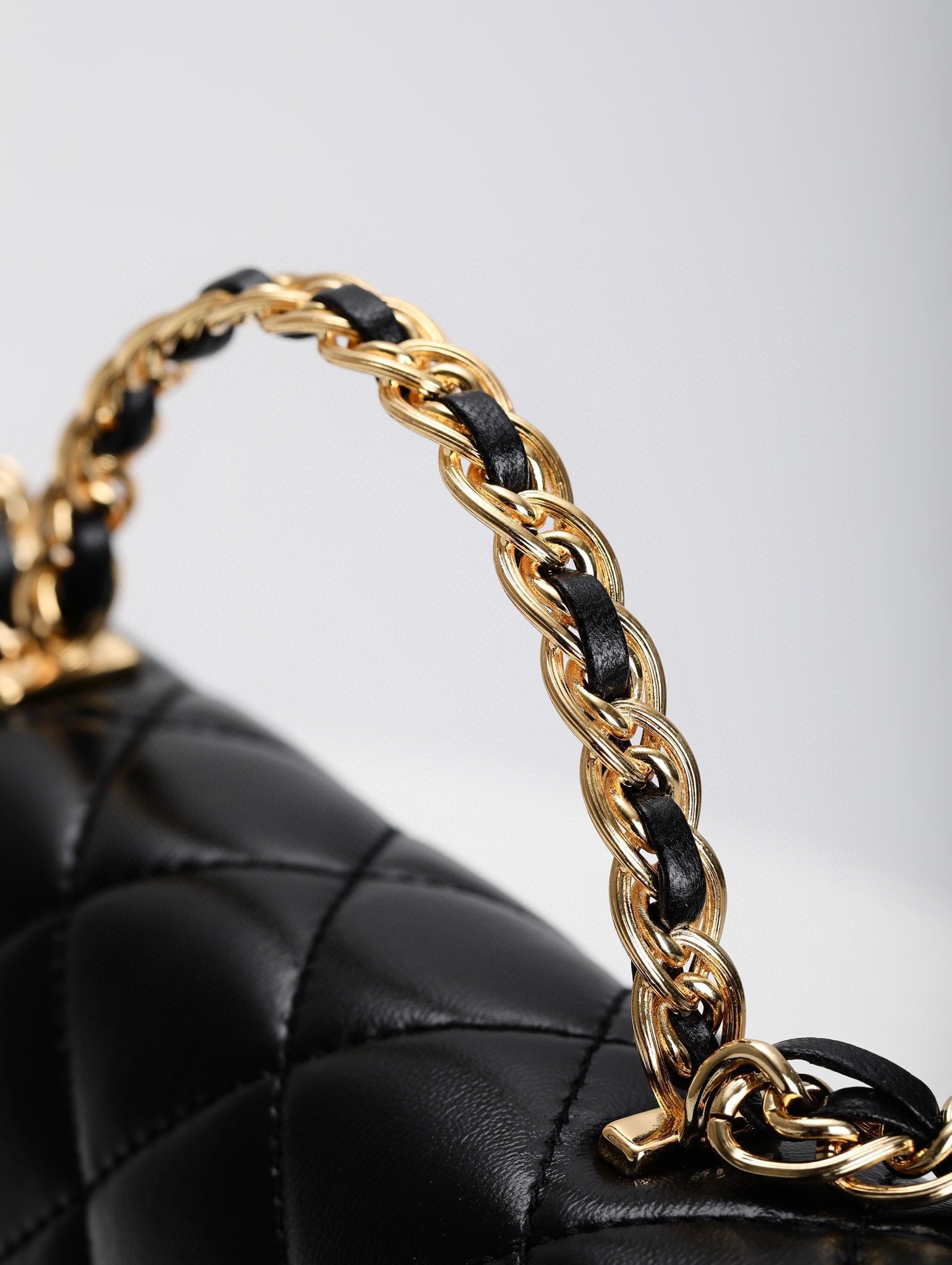 CHANEL 23S Metal Handle Flap Bag