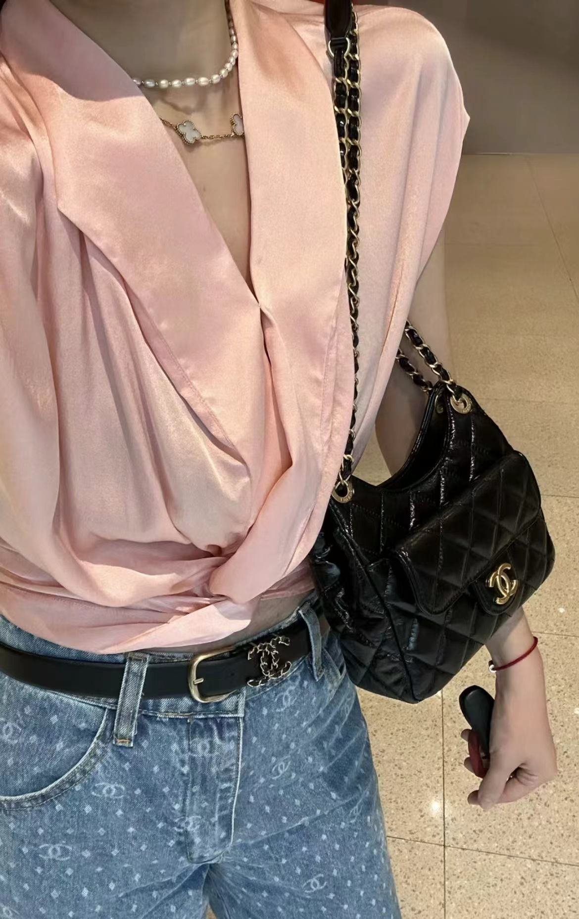 CHANEL 23B Calfskin Hobo Bag