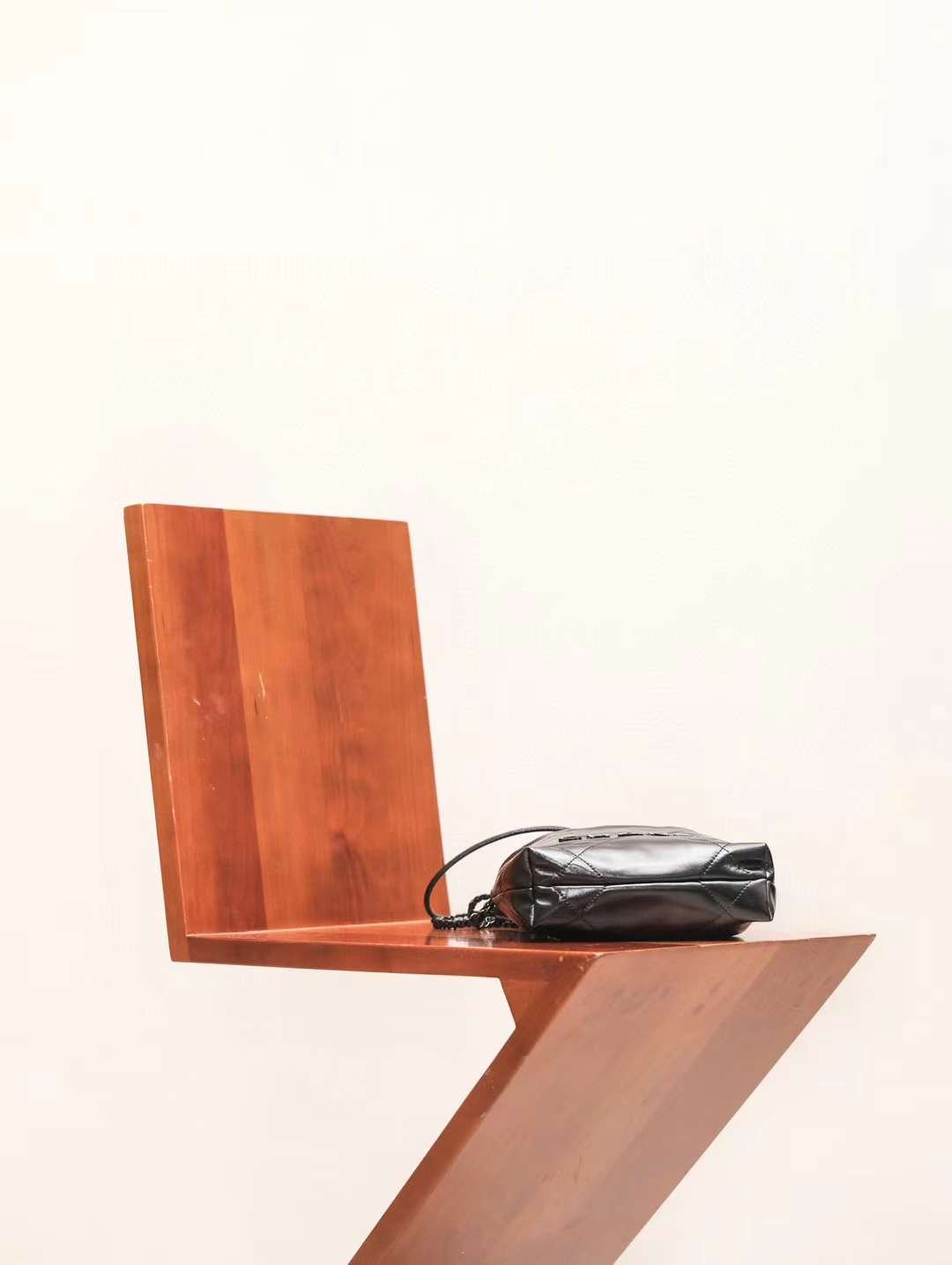 CHANEL 22all black shopping bag