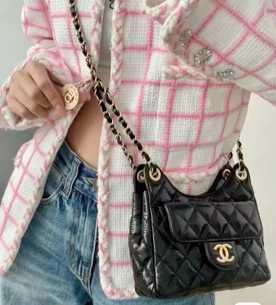 CHANEL 23B Calfskin Hobo Bag
