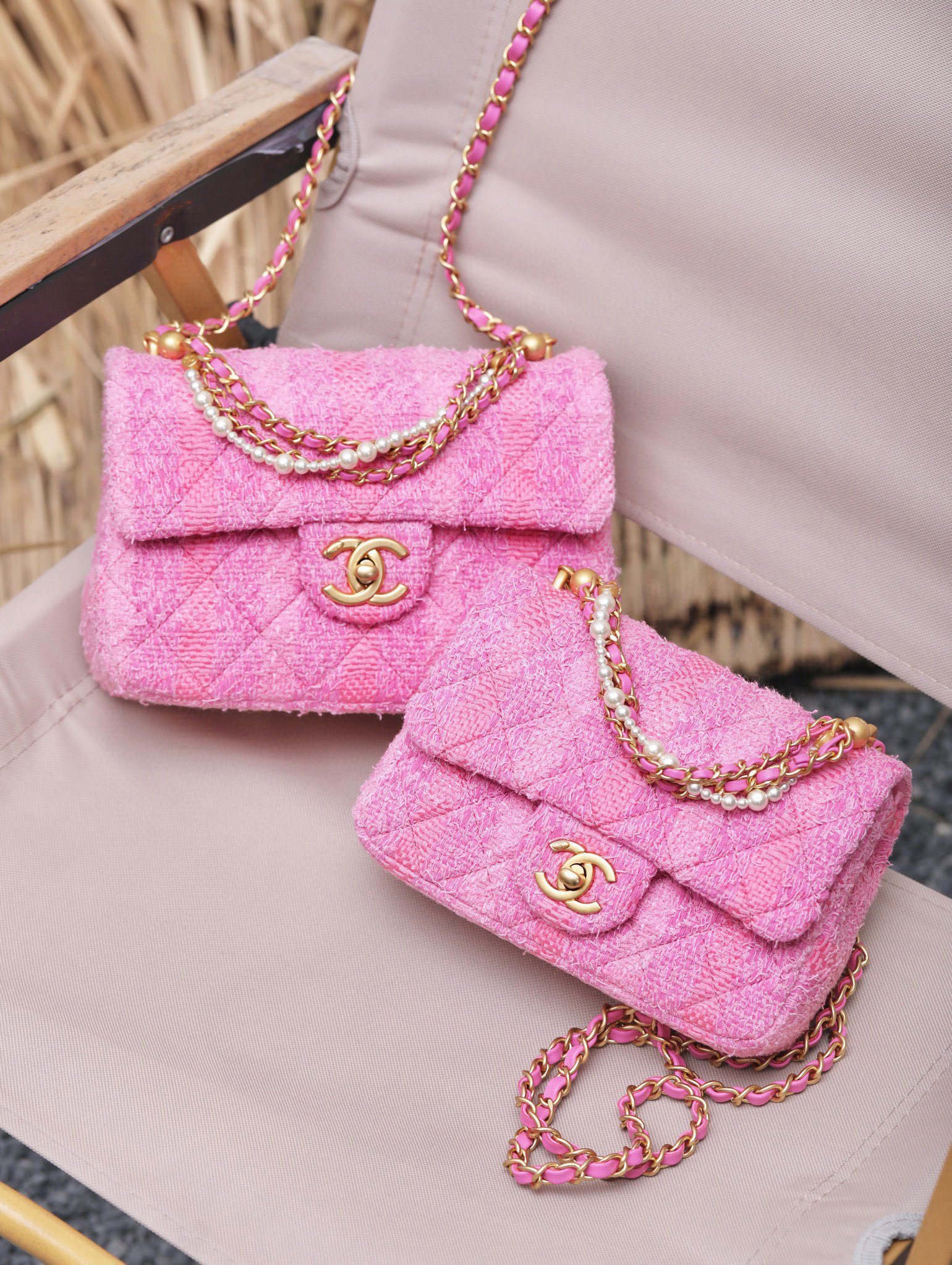 CHANEL 24S CF Pearl flap bag