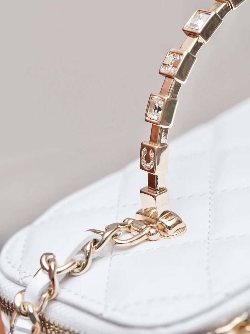 CHANEL 24S Metal letter wrist makeup bag