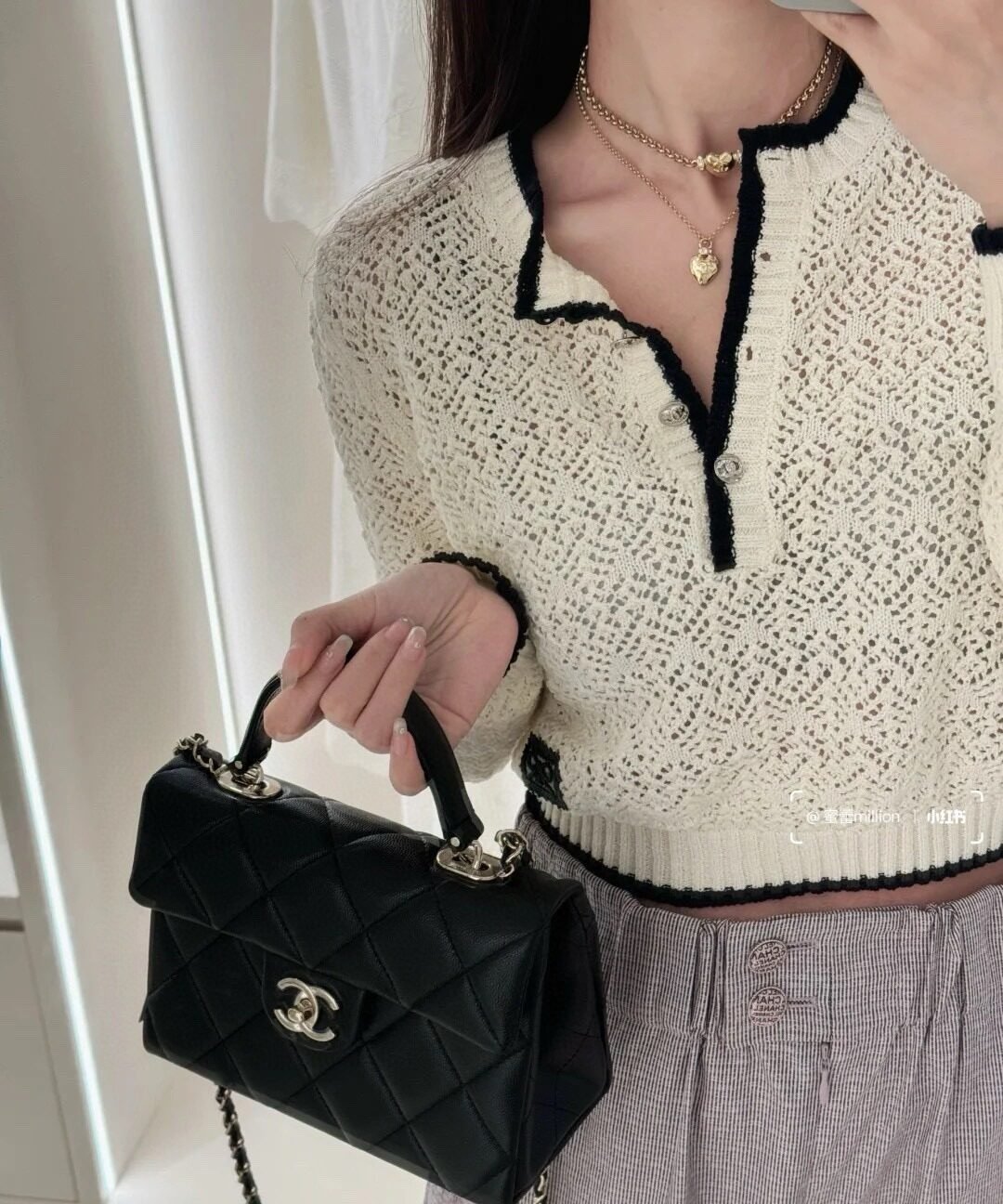 CHANEL 24P kelly  handle bag