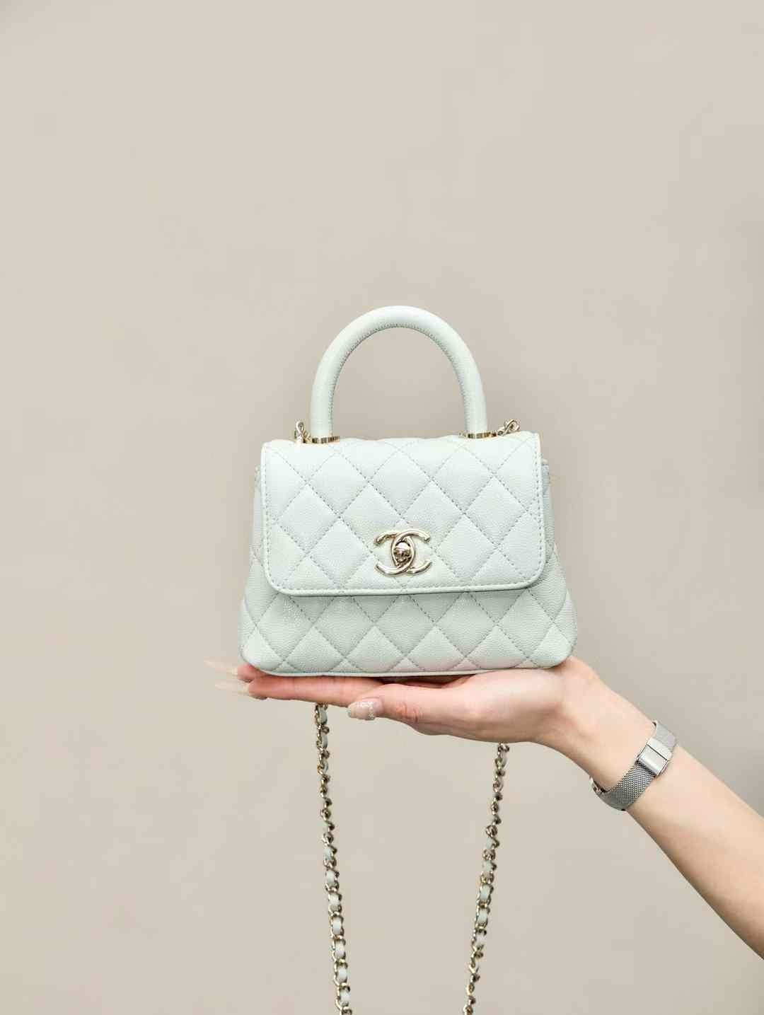 CHANEL MINI FLAP BAG WITH TOP HANDLE