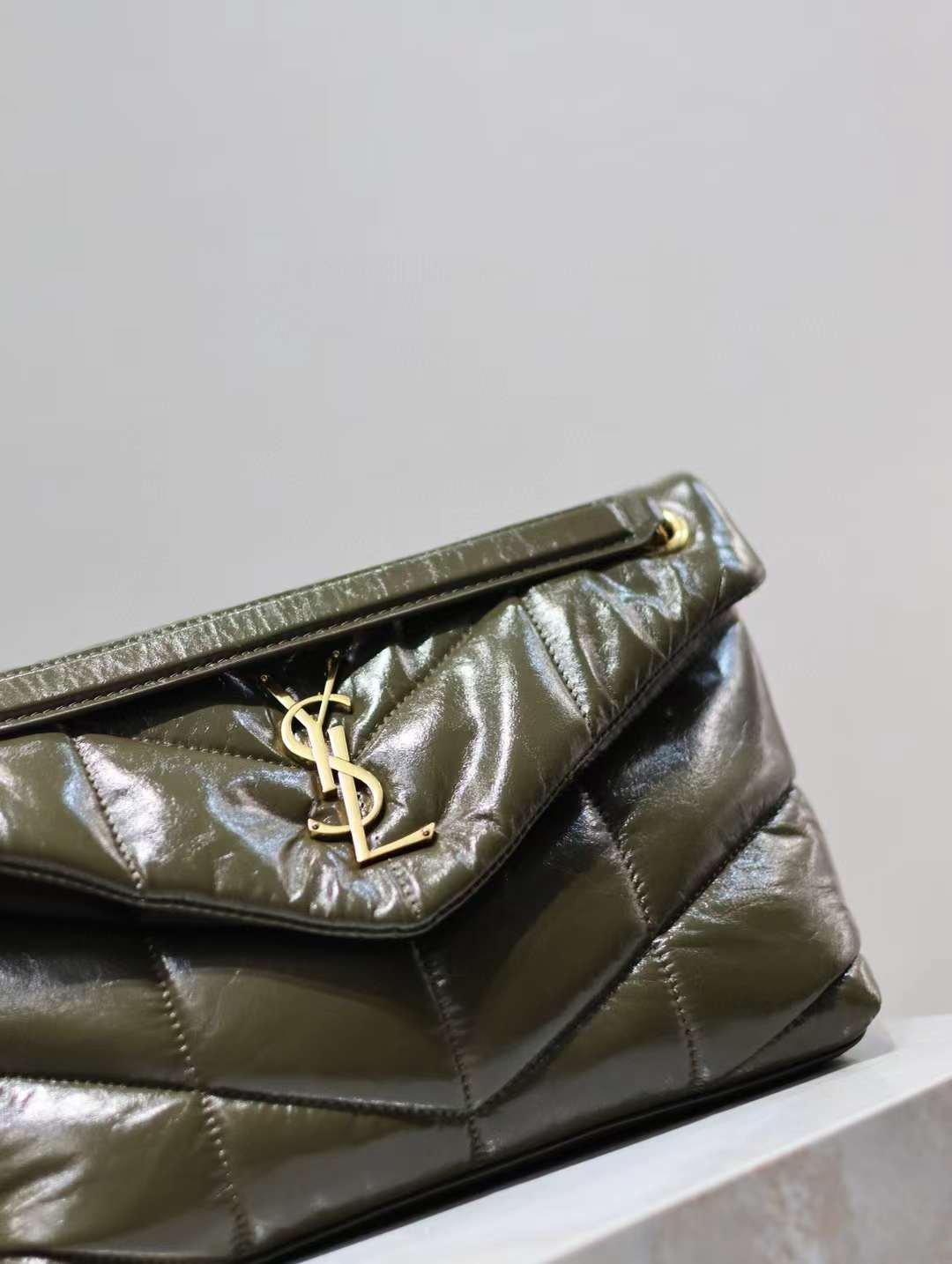 YSL Loulou Puffer  Double chain bag
