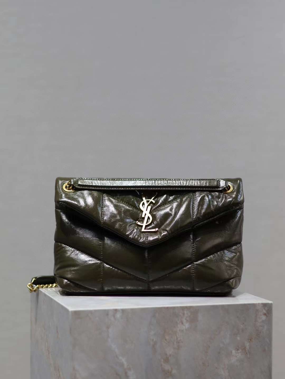 YSL Loulou Puffer  Double chain bag